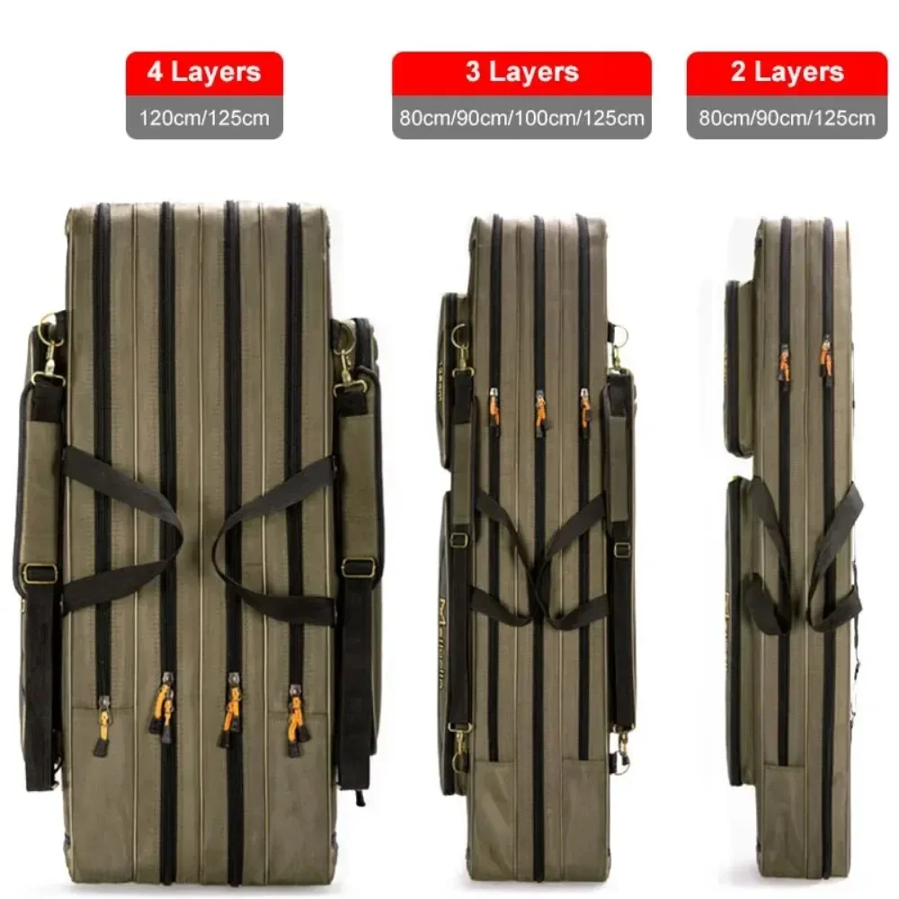 1A*2/3 layer 80/90/100/120CM F - Fishing Rod Case 评论和价格